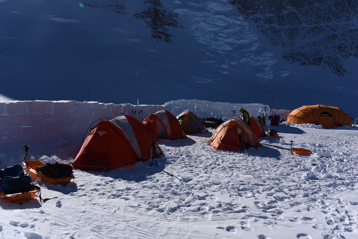 01A Sleeping Tents And Dining Tent Are Protected By Ice Walls At Mount Vinson Low Camp
